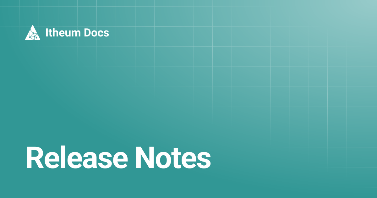 Release Notes | Itheum Docs